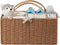 HBlife Baby Diaper Caddy Organizer, Paper Rope Storage Baskets Nursery Bin with