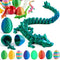 JOYIN 8Pcs 3D Printed Dragon Eggs with Laster Color Dragon, Articulated Magic