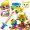 VIAHART BRAIN FLAKES 500 Piece Set, Interlocking Plastic Disc Toy for Creative Building, Educational STEM Learning for