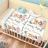 Novusopt Monogrammed Fox Baby Personalized Floral Receiving Blanket with Customized Name for Newborn Babies Nursery