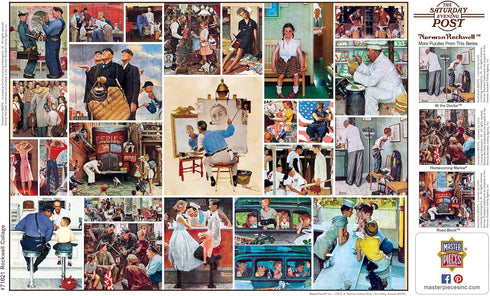 Masterpieces 1000 Piece Jigsaw Puzzle - Rockwell Collage, 19.25"x26.75" for Adults, Family, Youth