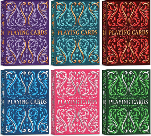 Wkchxd Playing Cards 6 Pack, Decks of Cards, Poker Size Standard Index Deck