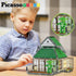 PicassoTiles Ninja Dojo House Theme Playset - 4 Character Action Figures, Magnetic Tiles, Educational Toy for Toddlers
