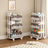Wennop 3-Tier 3 6 Baby Diaper Caddy Organizer Cart, Mobile Nursery Storage Carts with Wheels, Dividers & Mesh Pockets