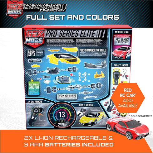 HEXBUG HEXMODS Pro Series Elite Rechargeable Remote Control Car, Buildable Scale Model STEM Toys for Kids & Adults 14+