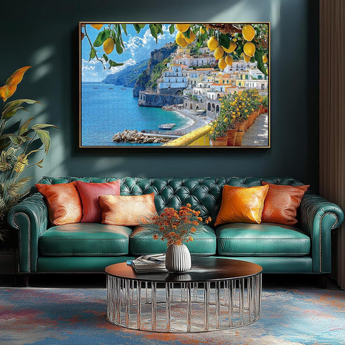 500 23 15 Inches MINIWAN Piece Amalfi Coast Puzzle, Premium Jigsaw Puzzle for Adults, Rustic Style, x