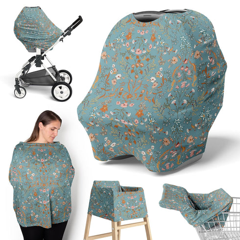 Sweet Jojo Designs Boho Wildflower Vintage Floral Girl Infant Baby Car Seat