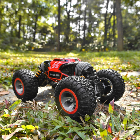 BEZGAR 1:14 Scale 4WD RC Crawler Truck, 15 Km/h All Terrain Electric Toy Car with Rechargeable Battery for Kids
