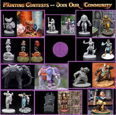 Hero, Player-Character, NPC DND Miniatures, 28mm-32mm Unpainted D&D Minis for Tabletop Fantasy Games