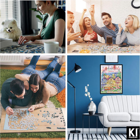 KI Puzzle 1000 Piece Puzzle for Adults Madalina Tantareanu Cities at Midnight: SAN Francisco Art Jigsaw