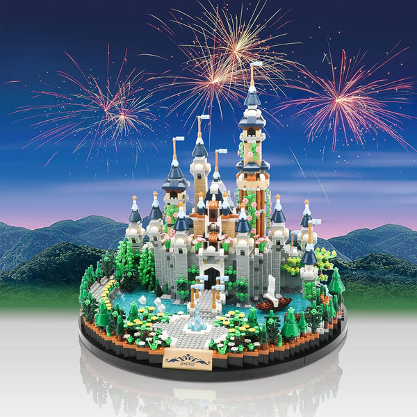 Magic Princess Castle Micro Building Blocks, Medieval Mini Building Kit for Adults, Creative Display Gift, 3600 PCS