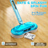 BLAXTEM Kids Electric Spray Spin Mop Toy, Rechargeable Cordless Electric Mop W/ LED Headlight & Water Sprayer