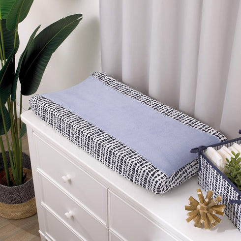 Navy Blue Super Soft Changing Pad Cover - NoJo Seas The Day