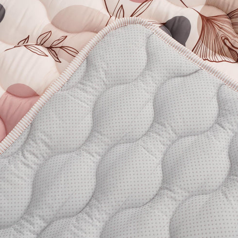 50"x50" 0-6 Tummy Bunnikins & Clover Thicken Soft Play Mat for Babies Months, Foldable and Non Slip One-Piece Baby