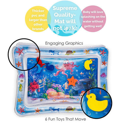 Splashin'kids Tummy time Water mat Blue/Pink (Pink)