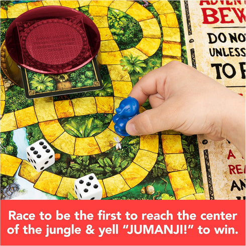 Jumanji The Game - Classic Scary Adventure Family Board Game for Ages 8 & Up