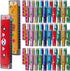 Restroma 30 Pack Harmonica Toy Cartoon Harmonica with Double Row of 16 Holes