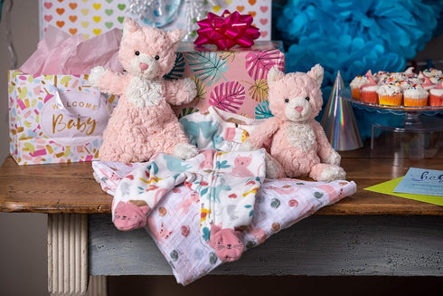 Mary Meyer Putty Nursery Stuffed Animal Soft Toy - 11-Inches Pink Kitty for Kids