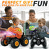 1:20 360 4-7 BEZGAR Monster Truck Toys - Remote Control Monster Truck with Spray, Light, Music, Dinosaur Toys for Kids