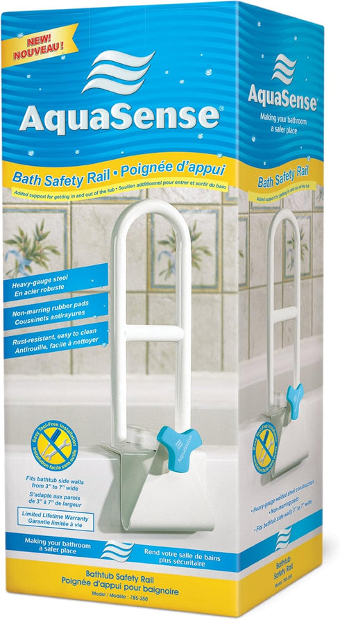 AquaSense Steel Bathtub Safety Rail
