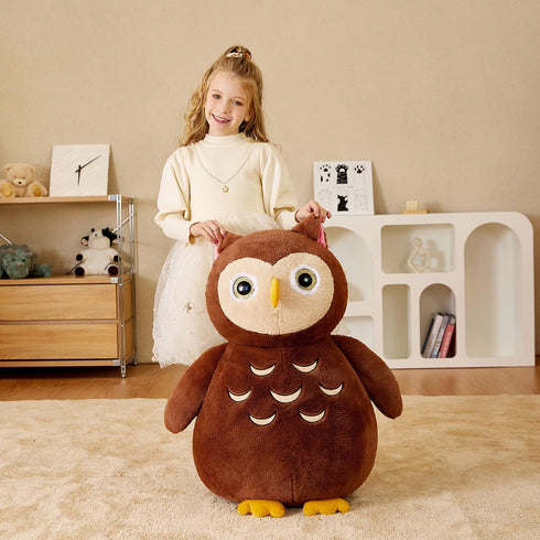 EARTHSOUND Giant Owl Stuffed Animal Plush Toy, Large Jumbo Cute Soft Fluffy Plushie, Gifts for Kids
