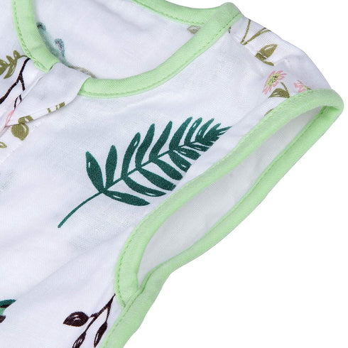 Baby Sleeping Sack Muslin Cotton, Soft Wearable Blanket for Summer, 0.5 Tog Sleeveless Sleep Sack