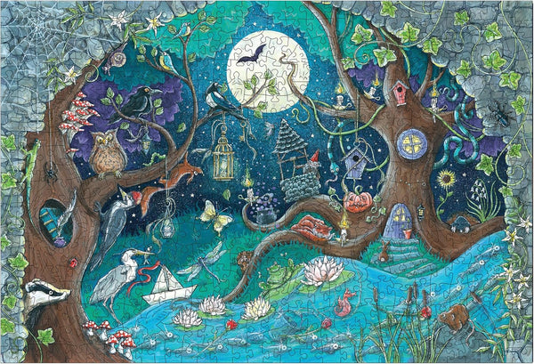 Ravensburger Fantasy Forest 500-Piece Vibrant Wooden Jigsaw Puzzle with Eco-Friendly Materials for Fun