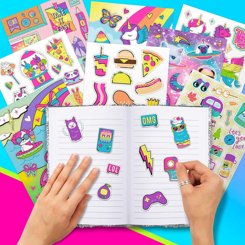 Fashion Angels 1,000+ Totally Rainbow Sticker Book, Fun & Colorful Craft Stickers for Kids & Teens Notebooks, Journals