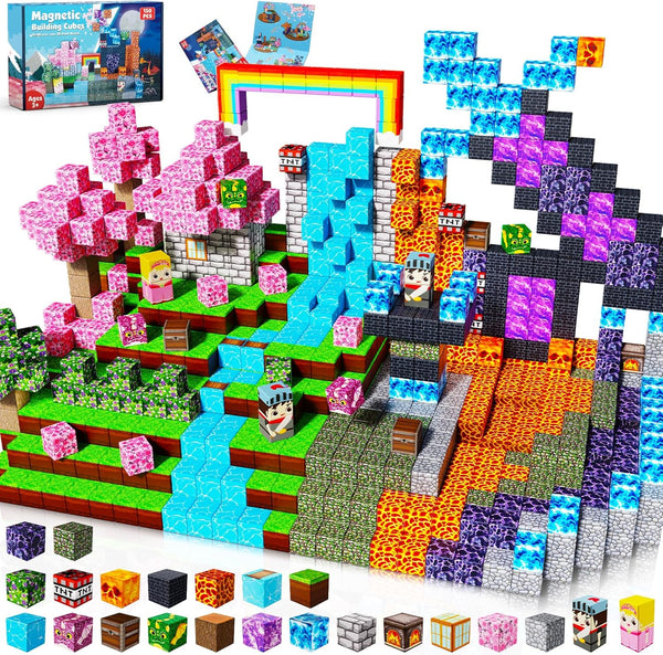 GraceDuck Magnetic Blocks - 150 PCS Build Dark Forest Castle - Magnetic