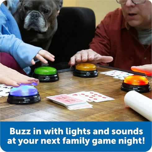 Learning Resources Lights and Sounds Buzzers - Classroom Must Haves Supplies, Kids Toys, Sound Effect Button, Family