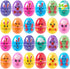 12 JOYIN Pcs Easter Prefilled Eggs with Foam Squishy Toy, Cute Foam Stress Reliever Squishy Toy Fillers for Easter Egg