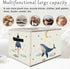 FDHSPAAM Outer Space Rocket Whale Nursery Storage Bins Box with Handles, Cosmic Galaxy Planet Star Moon Collapsible