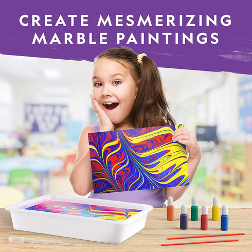 8-12, National Geographic Mega Arts and Crafts Kit for Kids Mosaic Kit, Marbling Paint Kit & Air Dry Clay Pottery Kit