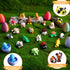 21 3D 21 Monjita Pcs Printed Easter Eggs with Pcs Mini Animal Figurines Inside, Flexible Articulated Fidget Wigglitz