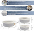 NaturalCozy 3-Piece Oval Basket Set, Natural Rope Woven Baskets for Storage, Gift Basket, Toy Basket, Off White & Gray