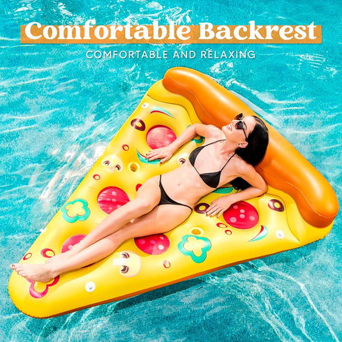 Summer (1 Pack), JOYIN Giant Inflatable Pizza Slice Pool Float, Fun Pool Floaties, Swim Party Toy, Pool Raft Extra