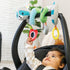 Infantino Spiral Activity Toy, Textured Play Toy for Sensory Exploration, Ages 0 and Up, Blue Raccoon