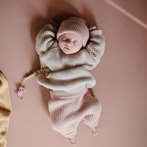 28" 52" mushie Stretchy & Soft Crib Sheet | Fitted x (Natural)