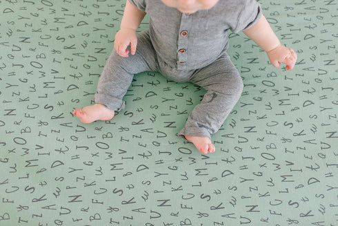 Soft Knit Crib Sheet/Toddler Sheet in Poe by Copper Pearl