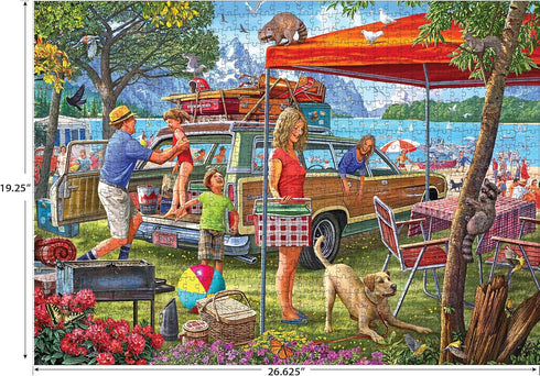 1000 RoseArt - Kodak Premium - Family Beach Vacation - Piece Jigsaw Puzzle for Adults