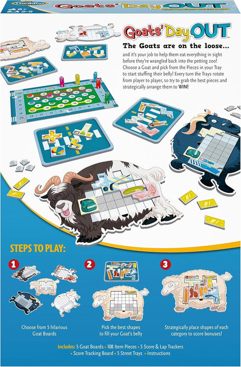 ThinkFun Goats' Day Out: Hilarious Addictive Goat Themed Board Game