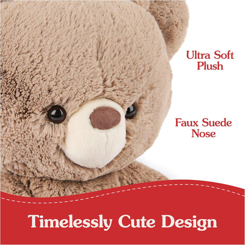 1 12 GUND Kai Teddy Bear Plush Toy, Premium Stuffed Animal for Ages and Up, Taupe