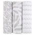 100% 3 Pack 47"x 47" Muslin Swaddle Blanket Soft Muslin Cotton Classic Grey Combo Unisex for Baby Girl or Baby Boy