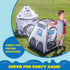 JOYIN White Rocket Ship Pop Up Play Tent - Kids Indoor Outdoor Spaceship Tent Set with Tunnel and Playhouse