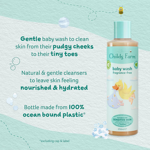 250ml Childs Farm baby wash unfragranced
