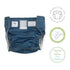 4 (22-40 lbs), Set Amazing Baby Hybrid Cloth Diaper Cover with Pocket-Sling, Large, Sz Use Boosties Disposable