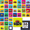 Hebayy Truck Matching Game, 72 PCS Traffic Memory Matching Cards for Toddlers, Educational Toys for Preschool Boys &