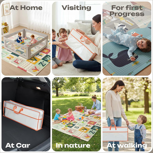 V VIKWORLD 59 71 Inch, Baby Play Mat x Extra Large Foldable Play Mats for Babies and Toddlers, Foam Play Mat for Floor