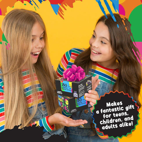 150 Rainbow Scratch Art Mini Notes for Kids, Arts and Crafts Supplies, Activities for Road Trip & Summer Fun