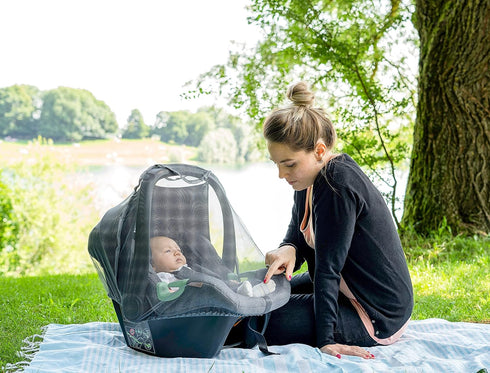 INLESIOO Mosquito Net for Baby Carrier Infant Car Seat Insect Mesh Net - Universal Fit,Bassinet and Stroller Premium